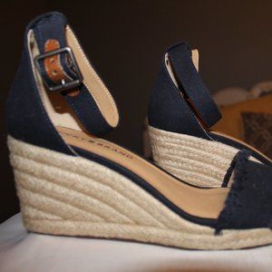 Lucky Brand  Mindra - Navy Wedges - Navy - Sz 8.5